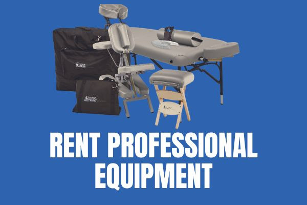 Rent Professional Equipment, Massage Table, Exam Table, Massage Chair, Hot Towel Cabinet
