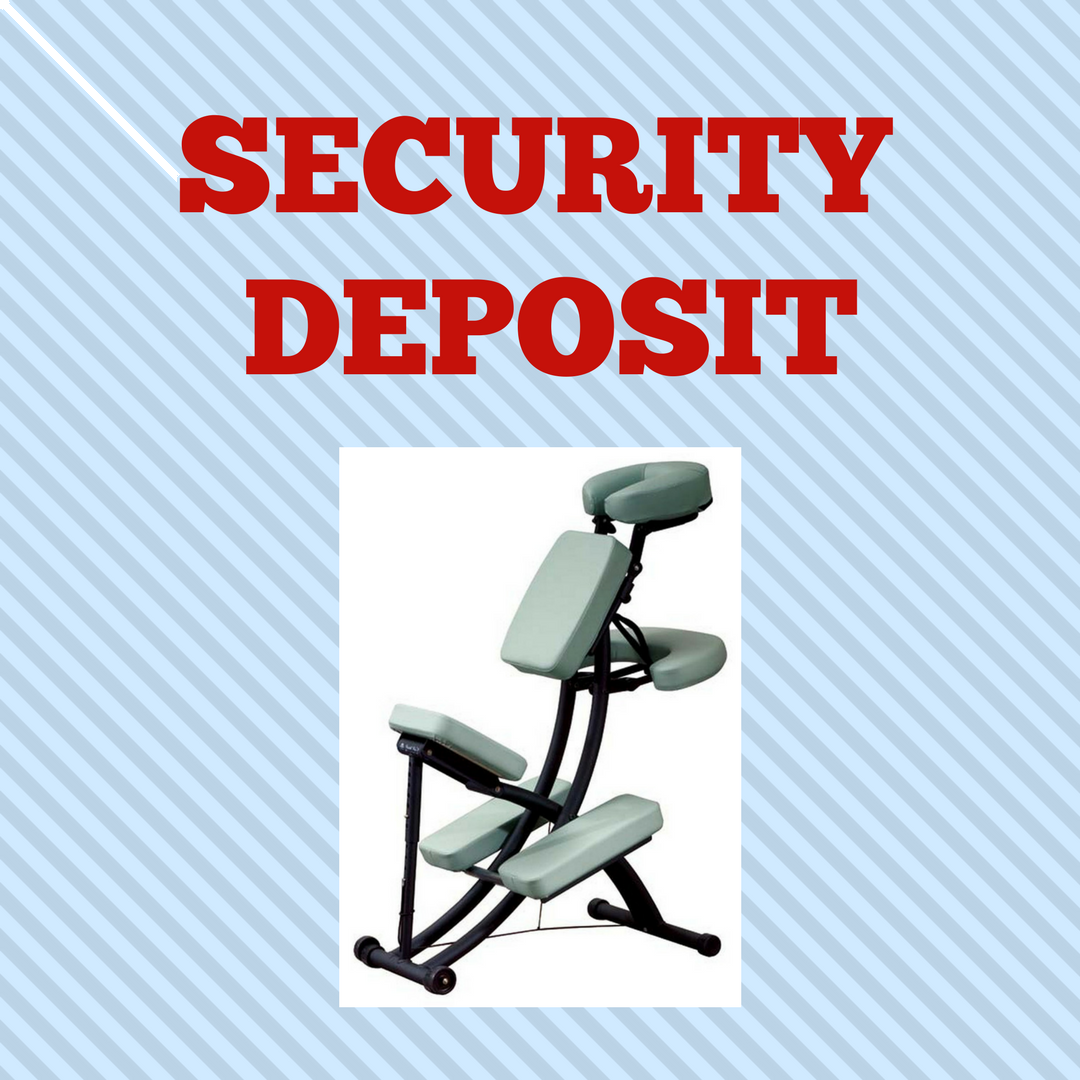 Premium Chair Rental Security Deposit at MassageTableRentals.com