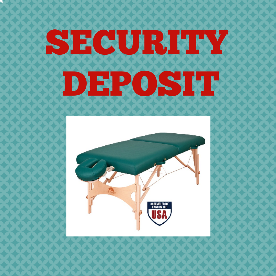 Premium Flat Rental Security Deposit at MassageTableRentals.com