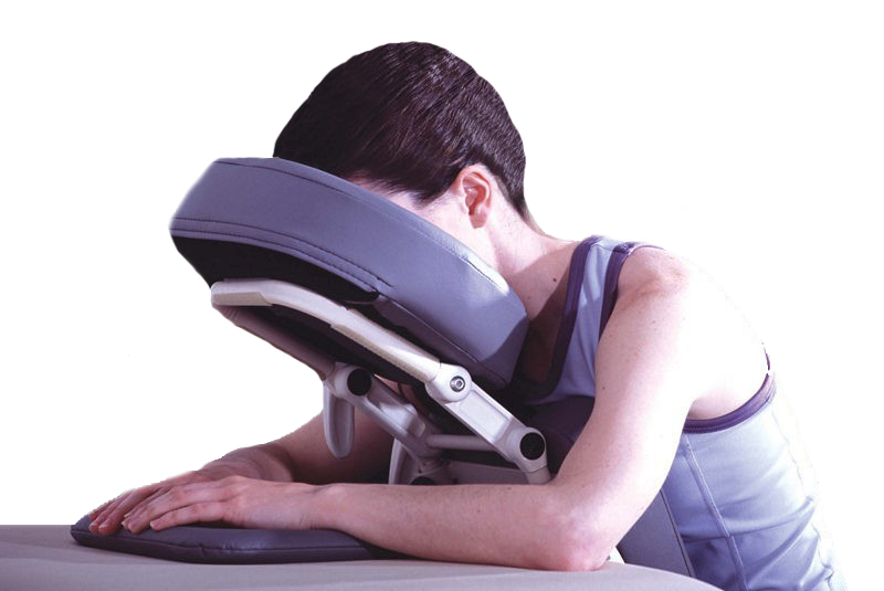 Eye Surgery (Vitrectomy) Recovery Desktop Portal Rental by Oakworks with Model | MassageTableRentals.com